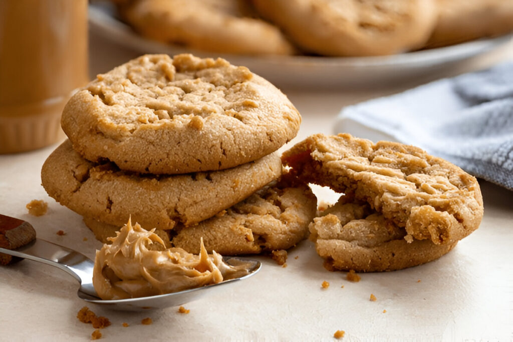 Peanut Butter cake mix Cookies on Cooling Rack